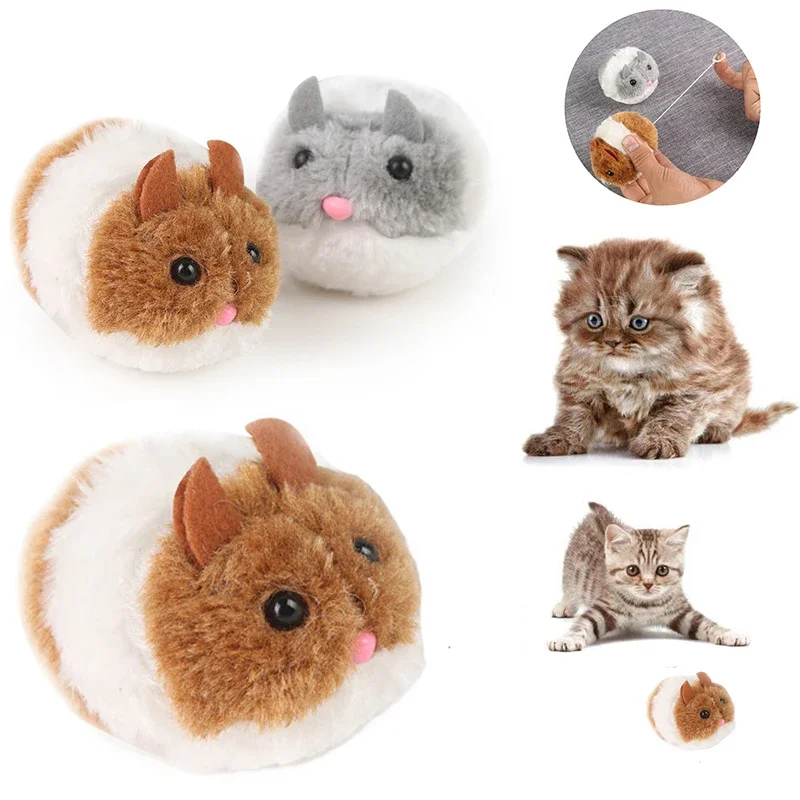 New Fashion Toy Bite Toy Cute Plush Fur 1PC New Pet Small Interactive Sports Mouse Mouse Funny Cat Toy