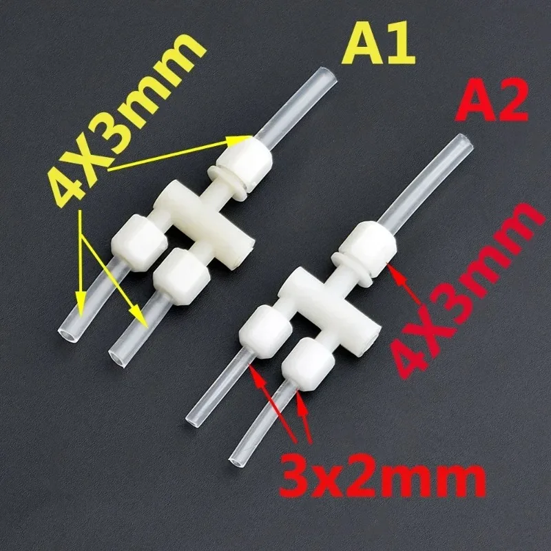 1/20Pcs 3‑Way Y‑Shape Ink Hose Splitter Connector Joint Adapter For Epson DX5 DX7 XP600 Print‑Head Inkjet Printer Spare Parts