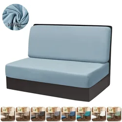2 Pcs/set Stretch RV Dinette Cushions Covers Soft Velvet Couch Cover Sofa Seat Covers Bench Backrest Cover RV Camper Car Decor