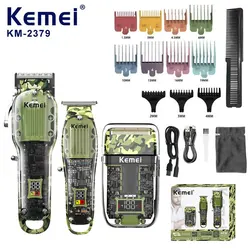 Kemei Original Hair Clippers Kit Rechargeable Electric Hair Trimmer Barber Professional Shaver For Men KM-2379 KM-1926 KM-TX7