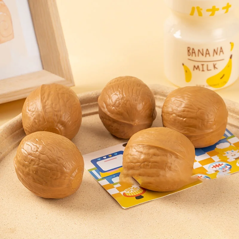 

Walnut Shape Slow Rising Squeeze Toy Tpr Anti-stress Stress Relief Toy Rebound Ball Slow Rebound Toy Birthday Gift