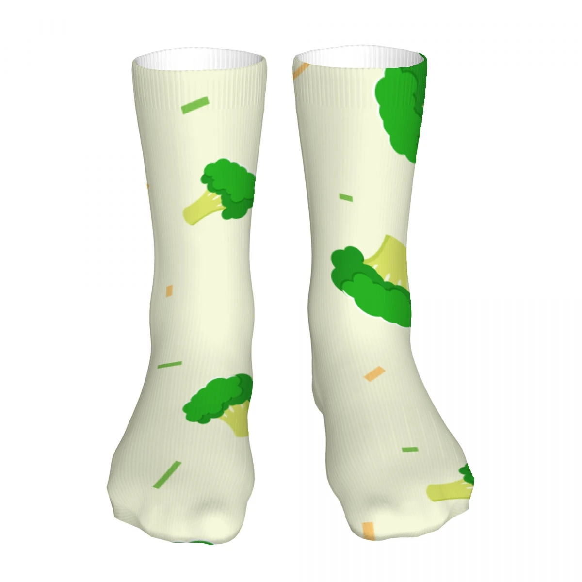 Broccoli Pattern Mens Womens Funny Crew Socks Cool 3D Printed Design Socks Fashion Comfortable Basketball Socks