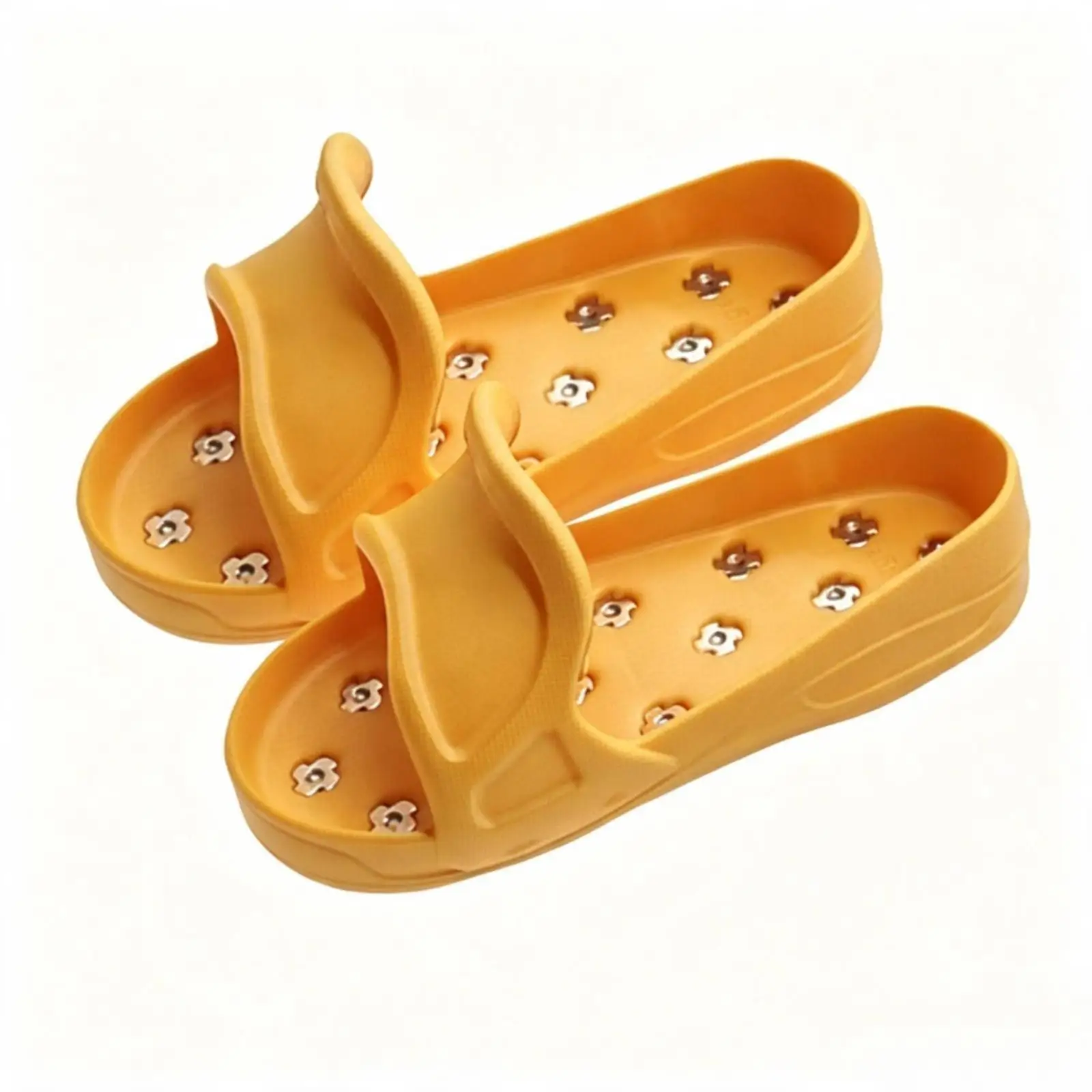 Construction Slipper EVA Rubber Molded Studded Work Footwear for Resin Flow Coating and Professional Floor Jobs