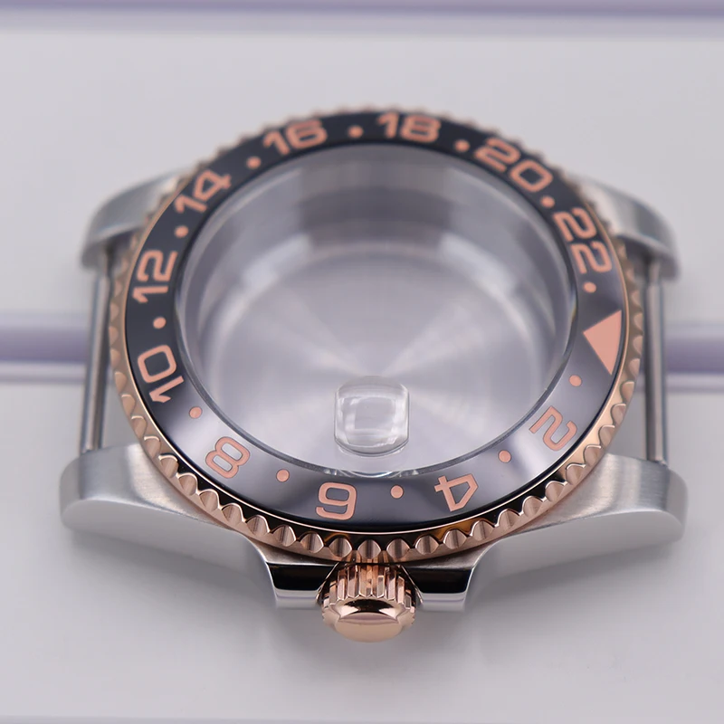 40mm 316L Edelstahlgehäuse für GMT MASTER NH35 NH36 NH34 NH38 ETA2824 Miyota8215 Mechanisches Uhrwerk SUB GMT Uhrengehäuse NH35 – Detail 6