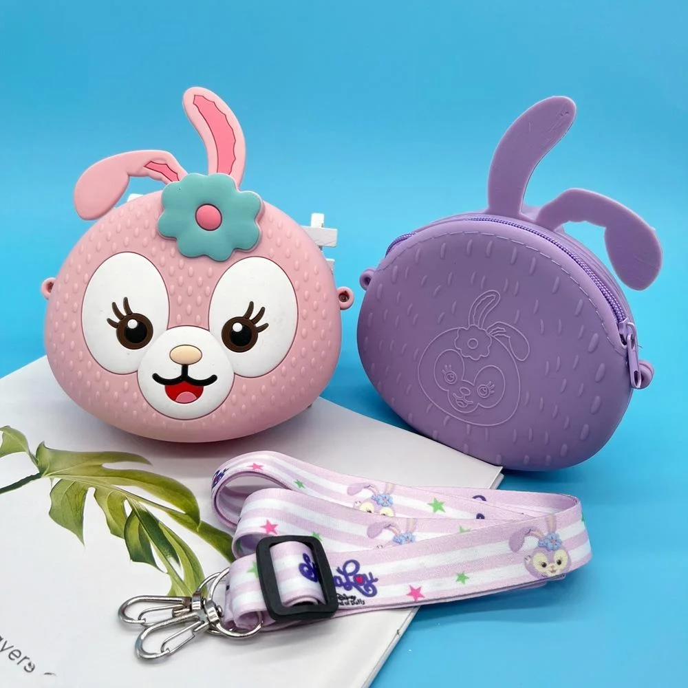 Cute Cartoon Silicone Crossbody Wallet Kids Little Lulu Viral Bag Fashionable Accessory Princess Small Gift Bag Animal Pattern