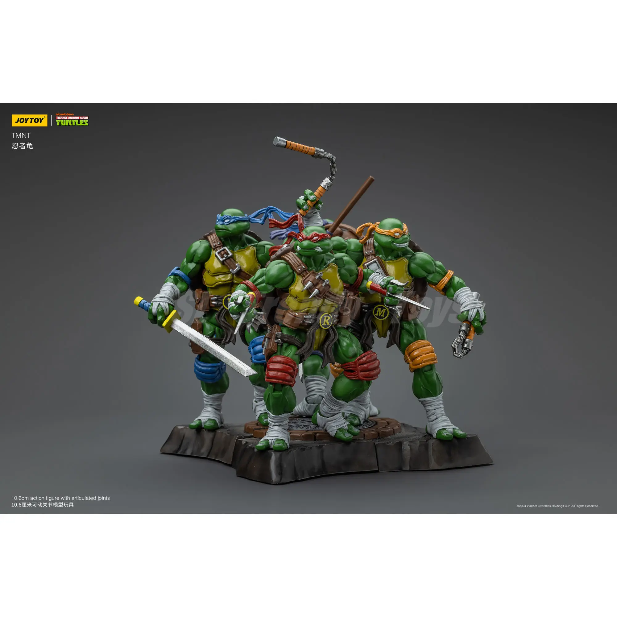 【ในสต็อก】JOYTOY TMNT 1/18 ตัวเลขการกระทํา Michelangelo Donatello Leonardo Raphael Figuras ของสะสมรุ่นของเล่นคลาสสิก