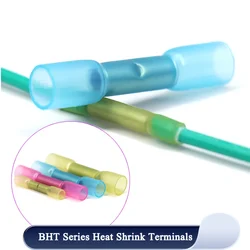 Heat Shrinkable Cable Terminal Tube BHT0.5 BHT1.25 BHT2 BHT5 For AWG22-10 Waterproof Butt Crimp Copper Insulated Connectors