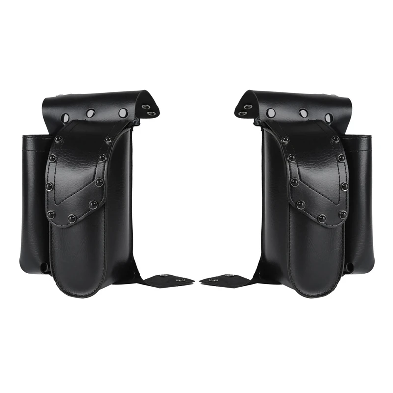 

Motorcycle Saddle Bag Water Bottle Holder Bag Side Case Bag For Touring Road King Street Electra Glide
