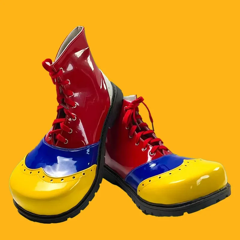 34Cm Lengte Grappige Clown Schoenen Cartoon Carnaval Benodigdheden Voor Volwassen Joker Karakter Nieuwigheid Laarzen Festival Activiteit Accessoires