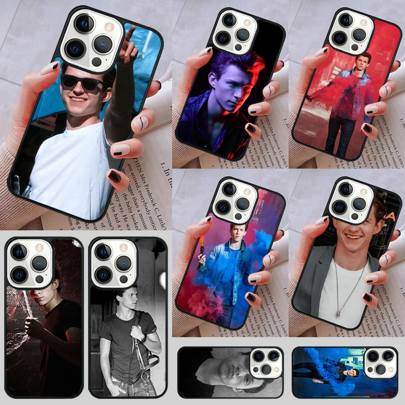 Tom Holland Handsome Phone Case cover For iPhone 14 13 15 16 Pro Max Coque 12 11 Pro Max For Apple 8 PLUS 7 6S fundas