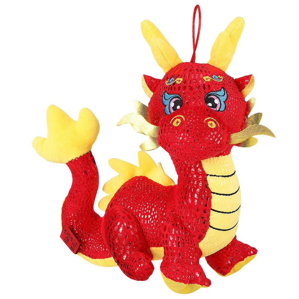 Year of The Dragon Mascot Plush Toy Chinese Zodiac Stuffed Animal Pp Cotton