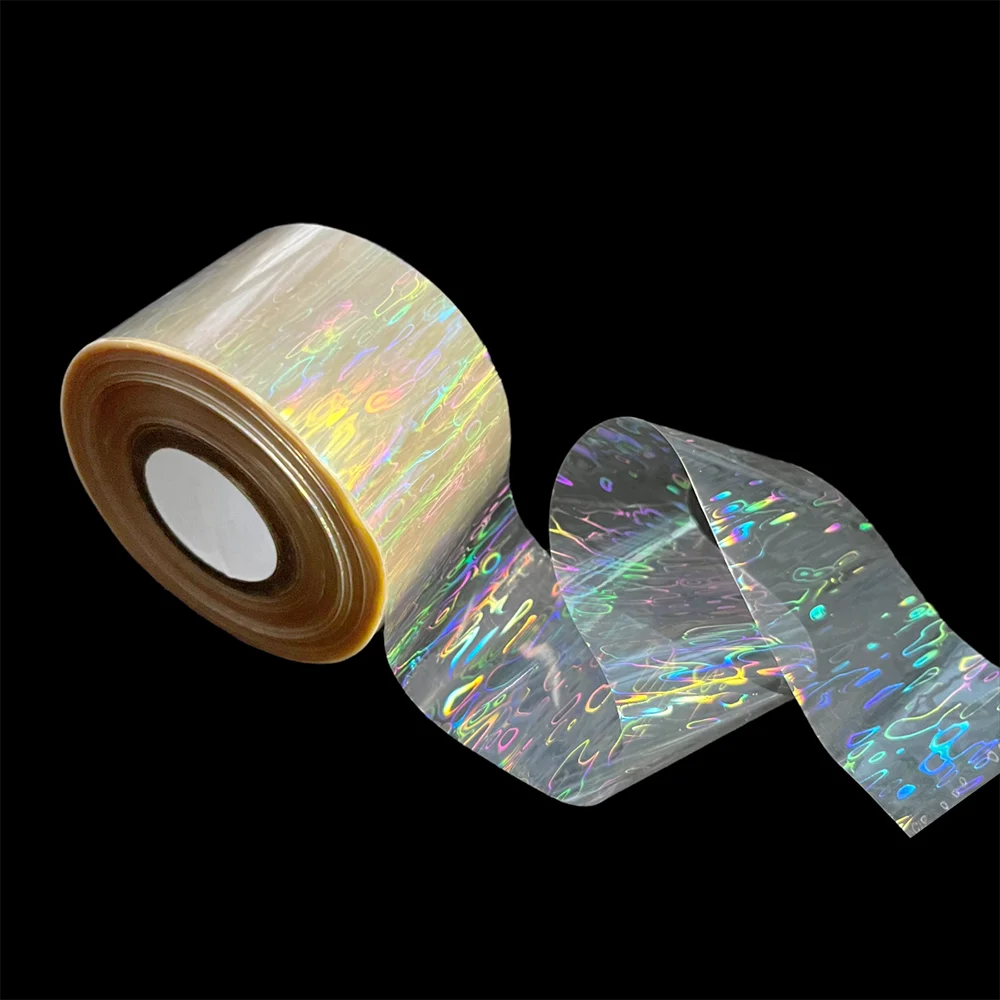 Water Ripple Pattern Fish Tape Clear Transparent Hot Stamping Foil Fishing Lure Jig Baits Holographic Paper Laser Film Hologram