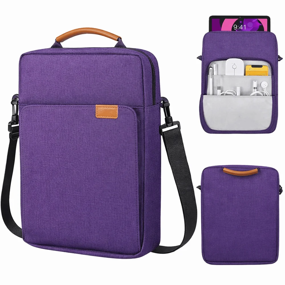 9/11/13.3 inch Tablet Sleeve Case Concealed Hand Strap Universal Shoulder Bag Wear-resistant Shockproof Protective Cover