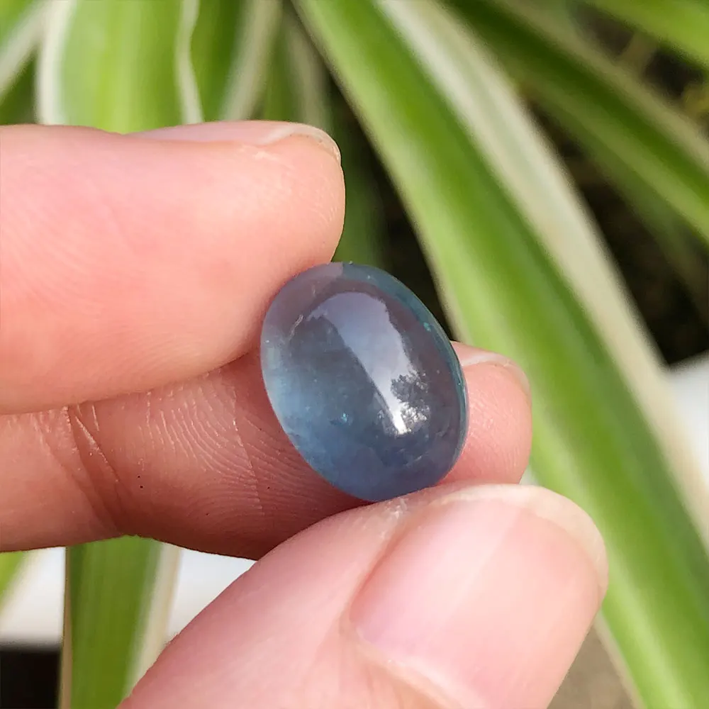 Natural Aquamarine Oval Cabochon Gemstones Crystals Healing Stones for Rings DIY Crystal Home Decoration Room Decor Rare Beauty