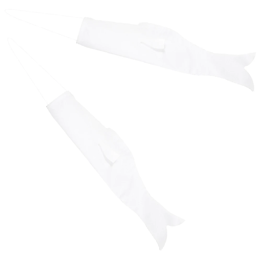 

2 Pcs Blank Carp Banner Windsock Hanging Japanese Windsockft Plant Windsocks Streamers Cloth Decor Blanks