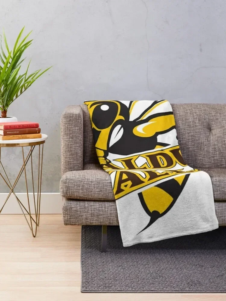 Baldwin Wallace Yellow Jackets logo Throw Blanket Fashion Sofas Luxury Brand sofa bed Thin Blankets