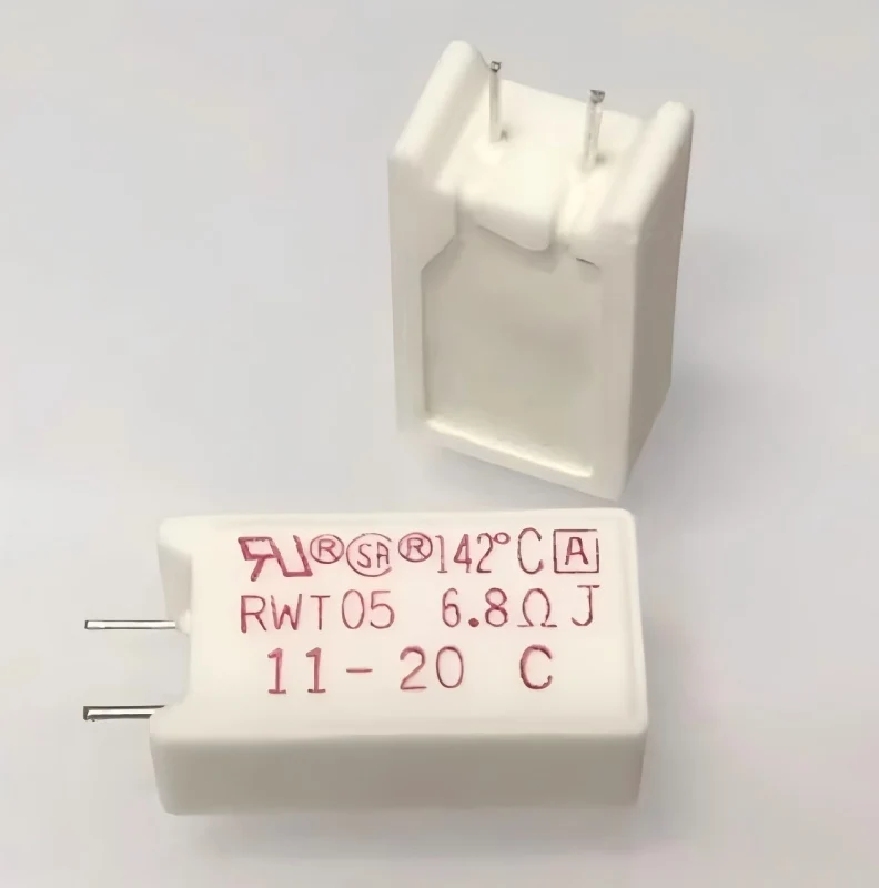 1PCS-5PCS/LOT Cement Resistance with Temperature Protection RWT05 6.8ΩJ 142℃ 5W 6.8 ohm 10ΩJ