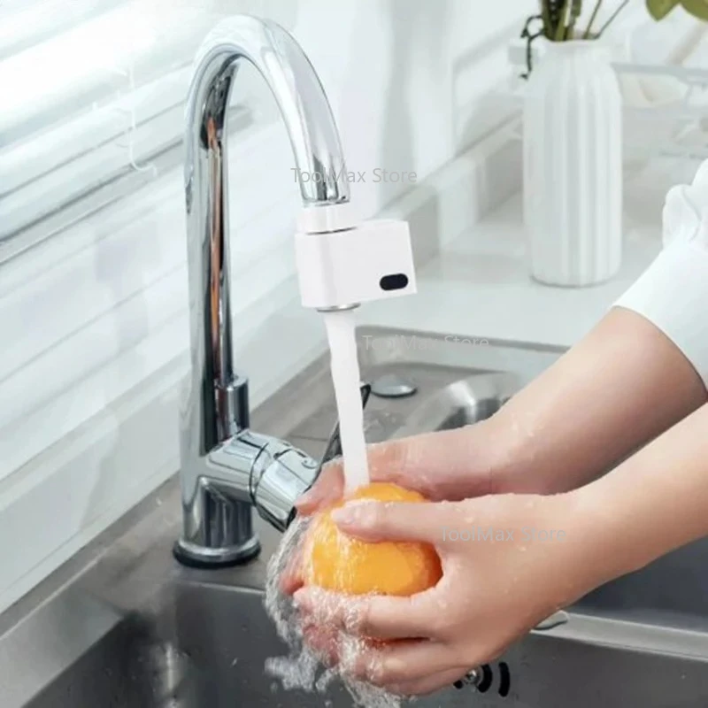 Automatic Water Saver Tap Smart Sensor Faucet Infrared Anti-overflow Kitchen Bathroom Inductive Nozzle Saving Device