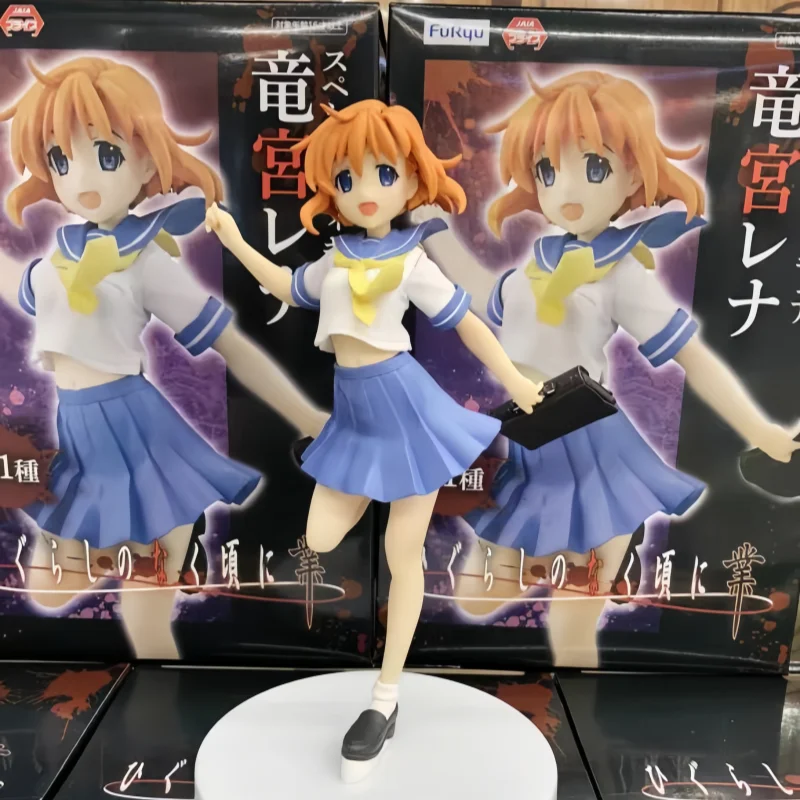 Original Furyu Higurashi When They Cry Figurines Ryugu Reina Furude Rika Rena Model Dolls Collectible Action Figure Toys Gift