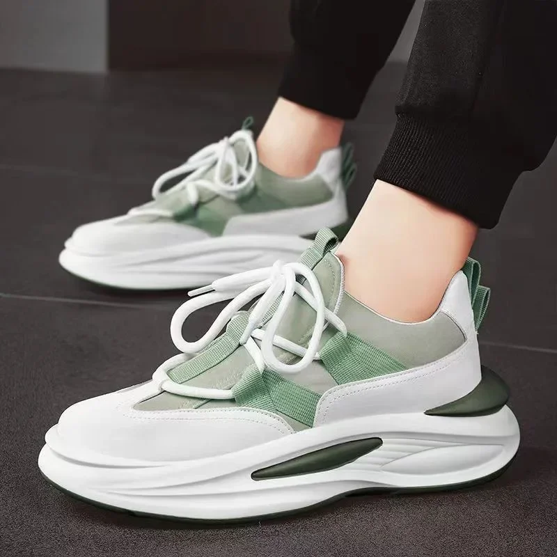 Luxury Men\'s Sneakers Designer Platform Men Running Shoes Quality Comfortable Casual Shoes Lace-Up Men Sport Shoes tenis hombres