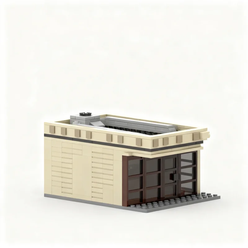 

679PCS MOC Street View Coffee Shop Model Bricks Architecture DIY Assembly Display Home Decor Gift Collectible Building