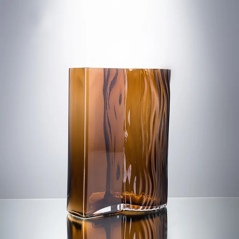 Glass vase amber agate hydroponics home furnishings