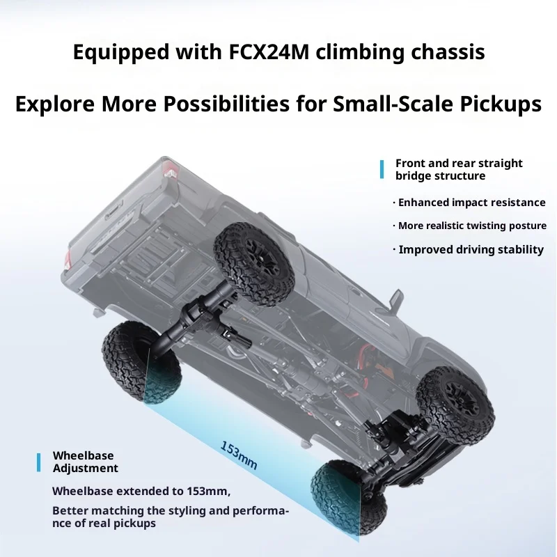 Fms 1:24 Fcx24m タコマシミュレーション小型リモコンクライミング車両 Rc オフロード車子供のおもちゃクリスマスギフト