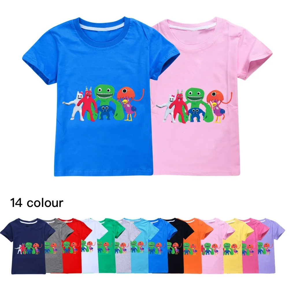 

Game Garten of BanBan Kids T-shirt Banban Garden Print T Shirt Cartoon Funny O-Neck T-Shirt Children Summer Clothes Tee Top