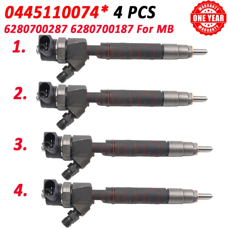 0445110074 New Diesel Fuel Injector Nozzle 0 445 110 074 OEM 6280700287 A6280700287 A6280700187 6280700187 For MB Engine W220