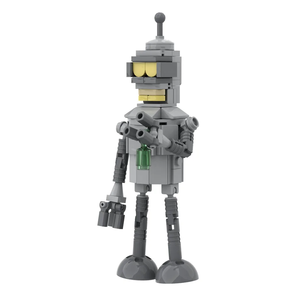 Moc-futuramaベンダーロボット,ビルディングブロック,星間漫画フィギュア,アクティビティロボット,組み立てレンガ,おもちゃ,ギフト