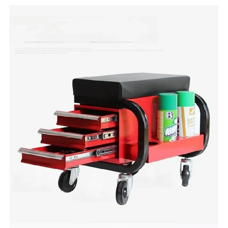 -functional Three-drawer Storage Cinet, with Wheels, and Multi-purpose Workshop Maintenance Tle