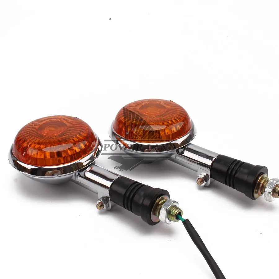 2pairs 12V Mototcycle Amber Lens Amber Light Turn Signal Lights Lamp Indicators Universal For YAMAHA V MAX 1200 XVS 650 400