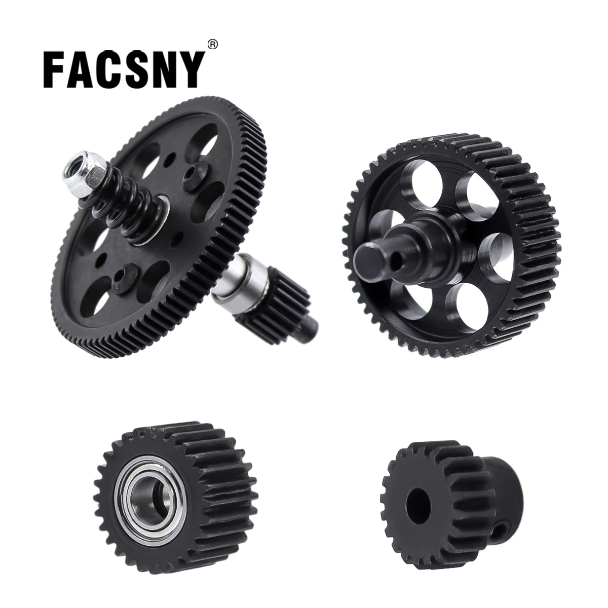 Metalowy pełny zestaw kompletnych przekładni skrzyni biegów do gąsienic 1/10 RC Axial SCX10 OP 87T Przekładnia zębata czołowa 20T Część modernizacyjna
