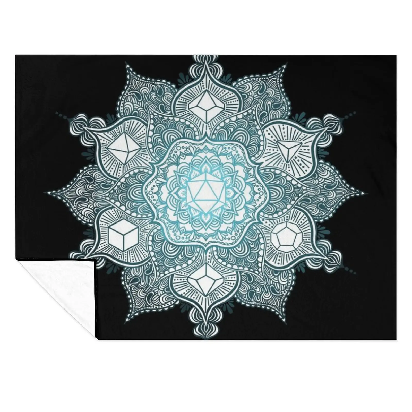 

dice mandala Throw Blanket Vintage wednesday Sofa Blankets