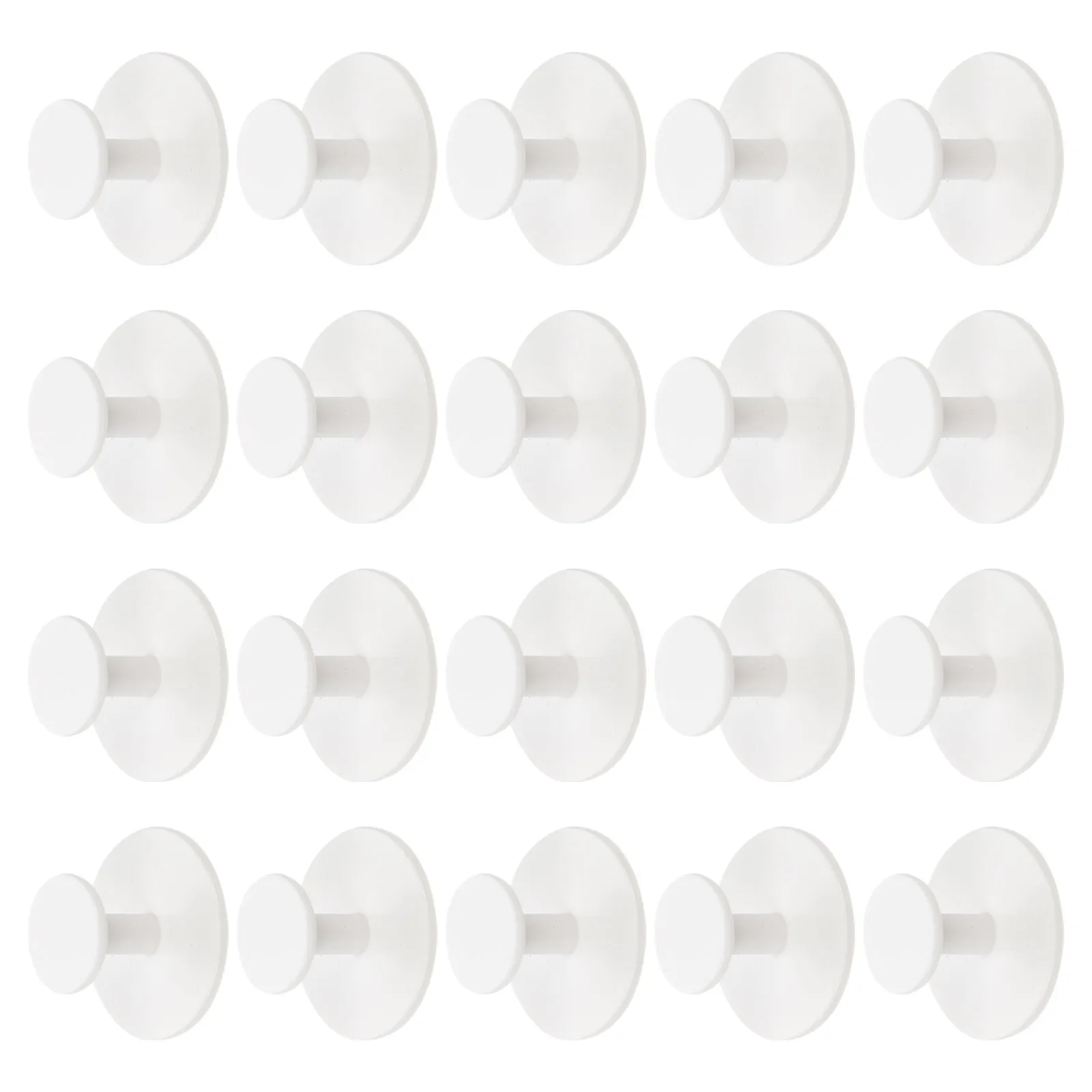 

20Pcs Adhesive Cabinet Knobs Instant Self-Stick Handles for Drawer Wardrobe Door Window Pulls Punching- Pull Knobs