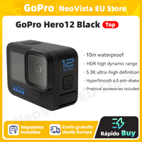 【EU Stock】GoPro HERO12 Black Action Camera HyperSmooth6.0 5.3K60fps Video 27MP Go Pro12 helmet Sport Camera