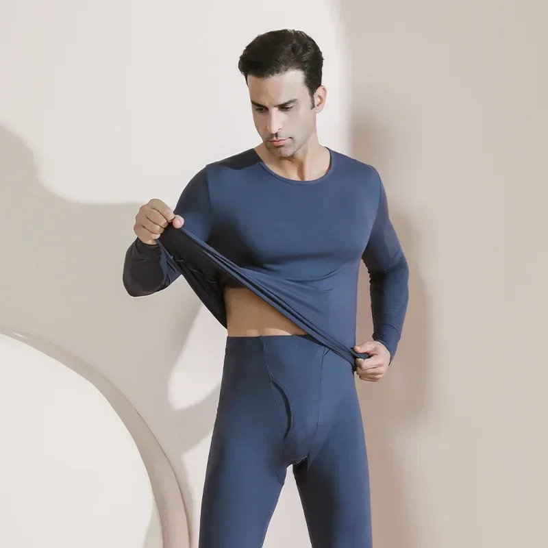 

Мужское зимнее термобелье, костюм больших размеров, сексуальный пижамный комплект, домашняя одежда, бархатные утолщенные джинсы, флисовое сохраняющее тепло нижнее белье