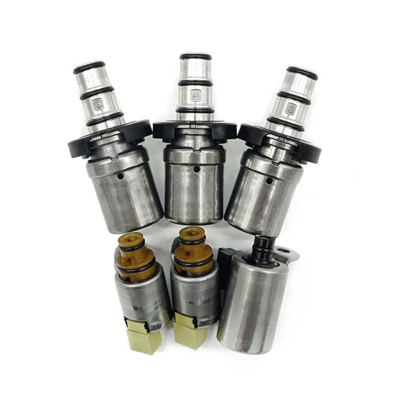 6Pcs Transmission Valve Solenoid Shift 2 PWM 3 EPC 1 For Ford Fiesta/for-Mazda 4F27E D46950 D48421A 4F27E FN21-21-1F1