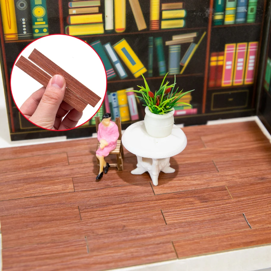 

Набор из 10 самоклеящихся ПВХ-моделей имитации напольных покрытий для кукольных домиков, декоративные элементы для диорам, строительные материалы для DIY-архитектуры