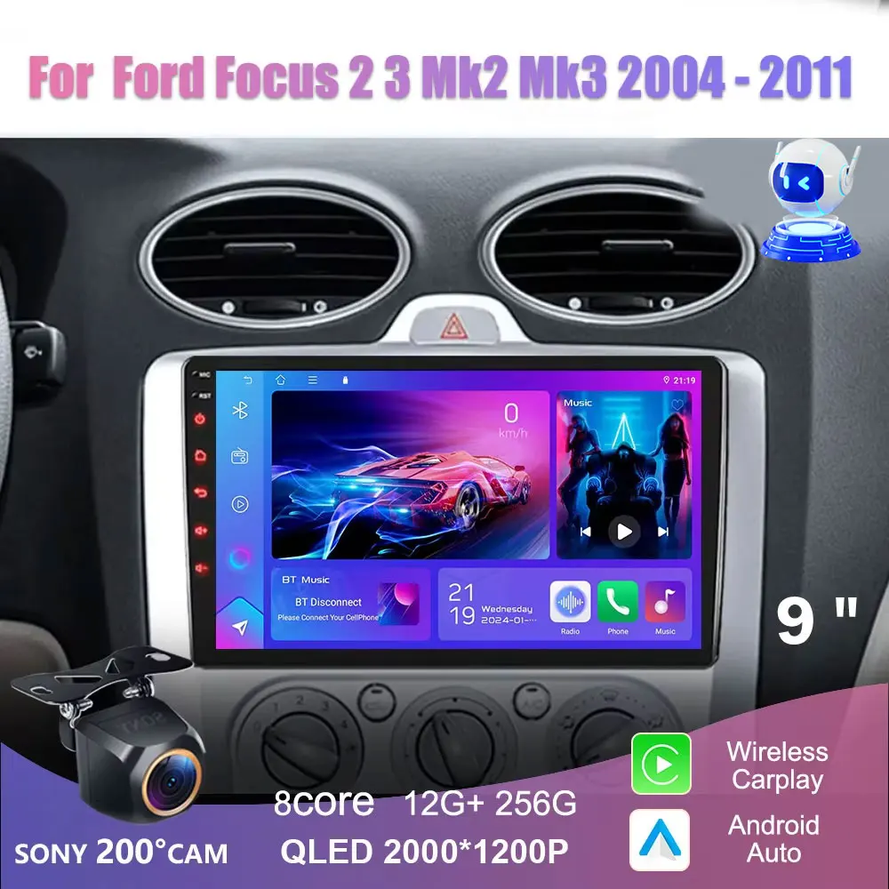 

Android 14 Car Carplay Radio For Ford Focus 2 3 Mk2 Mk3 2004 2005 - 2011 Multimidia Video Navigation Stereo Carplay GPS NI 2DIN
