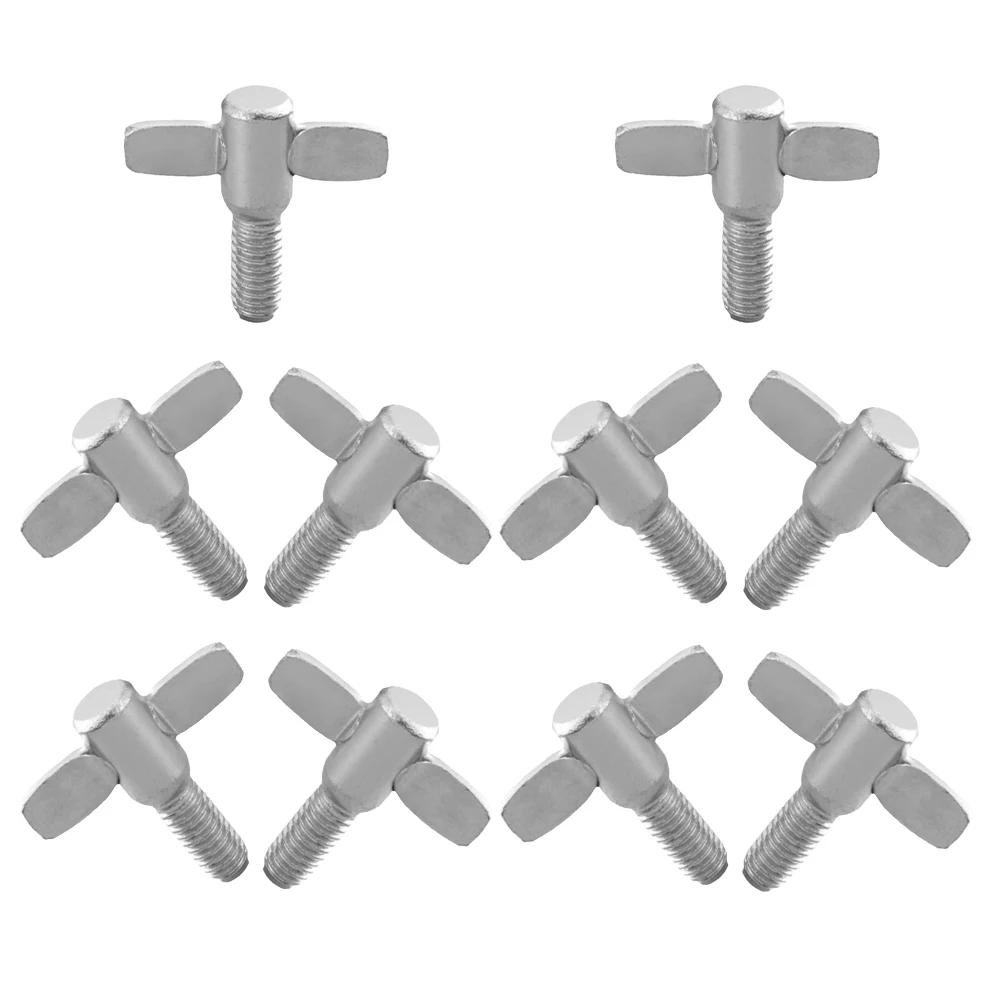 

10pcs Drum Rack Accessories Cymbal Wing Screws M6*10 M8*20 Aluminum Alloy Durable Reliable Easy Installation Suitable Various