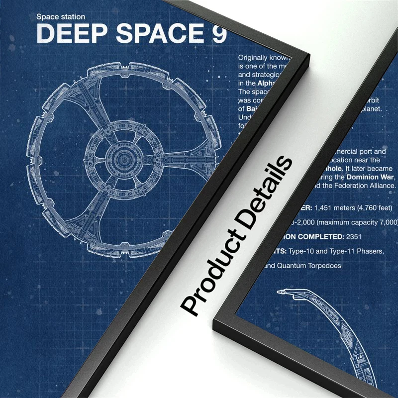 ستار تريك مخططات قماش يطبع الملصقات الفضاء العميق 9 فوييجر NCC شنتشو مخطط صور قماش جدار الفن للديكور المنزل #6