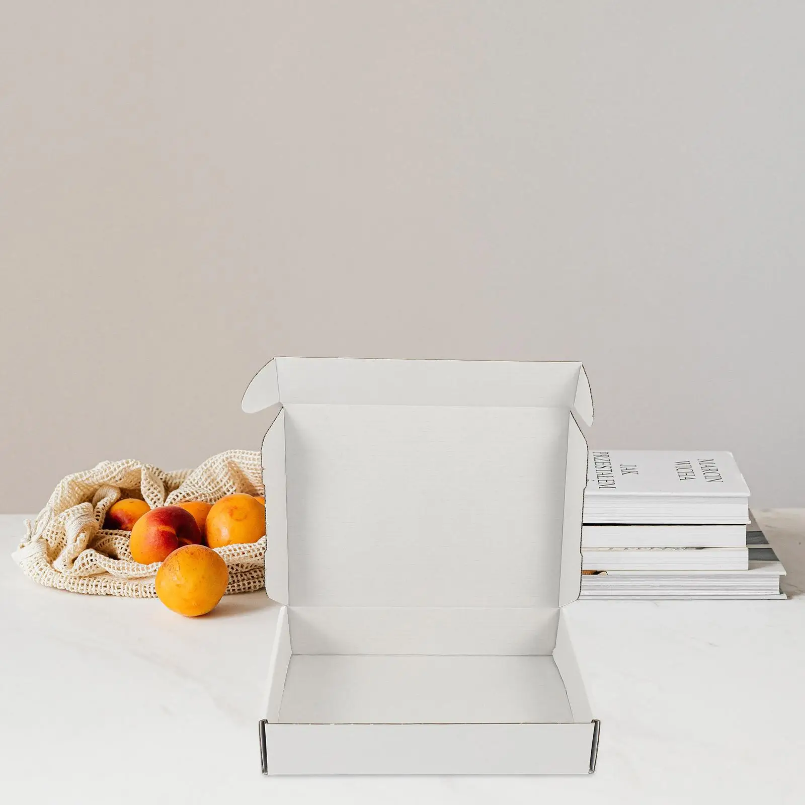 20 Pcs Express Packaging Box Corrugated Paper Storage Boxes White Cardboard Corrugated Shipping Boxes Reusable Storage