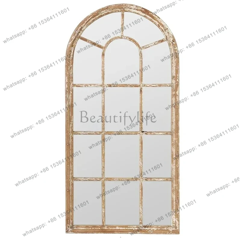 

American country entrance decorative corridor wall mirror background wall art model room decorative mirror custom