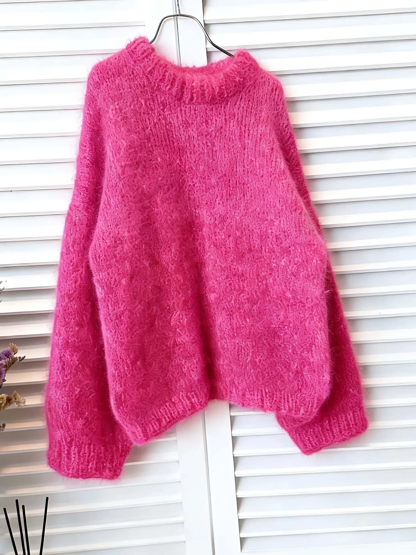 

Женский шерстяной пуловер с круглым вырезом и контрастными вставками, универсальный, модный, повседневный и расслабленный, подходит для ежедневных поездок.