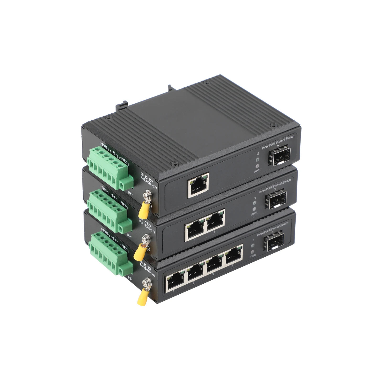1 個 100M/1000M SFP 産業用コンバータ 1 SFP から 1/2/4 POE トランシーバー 10/100/1000M 光ファイバースイッチ産業用ネットワーク