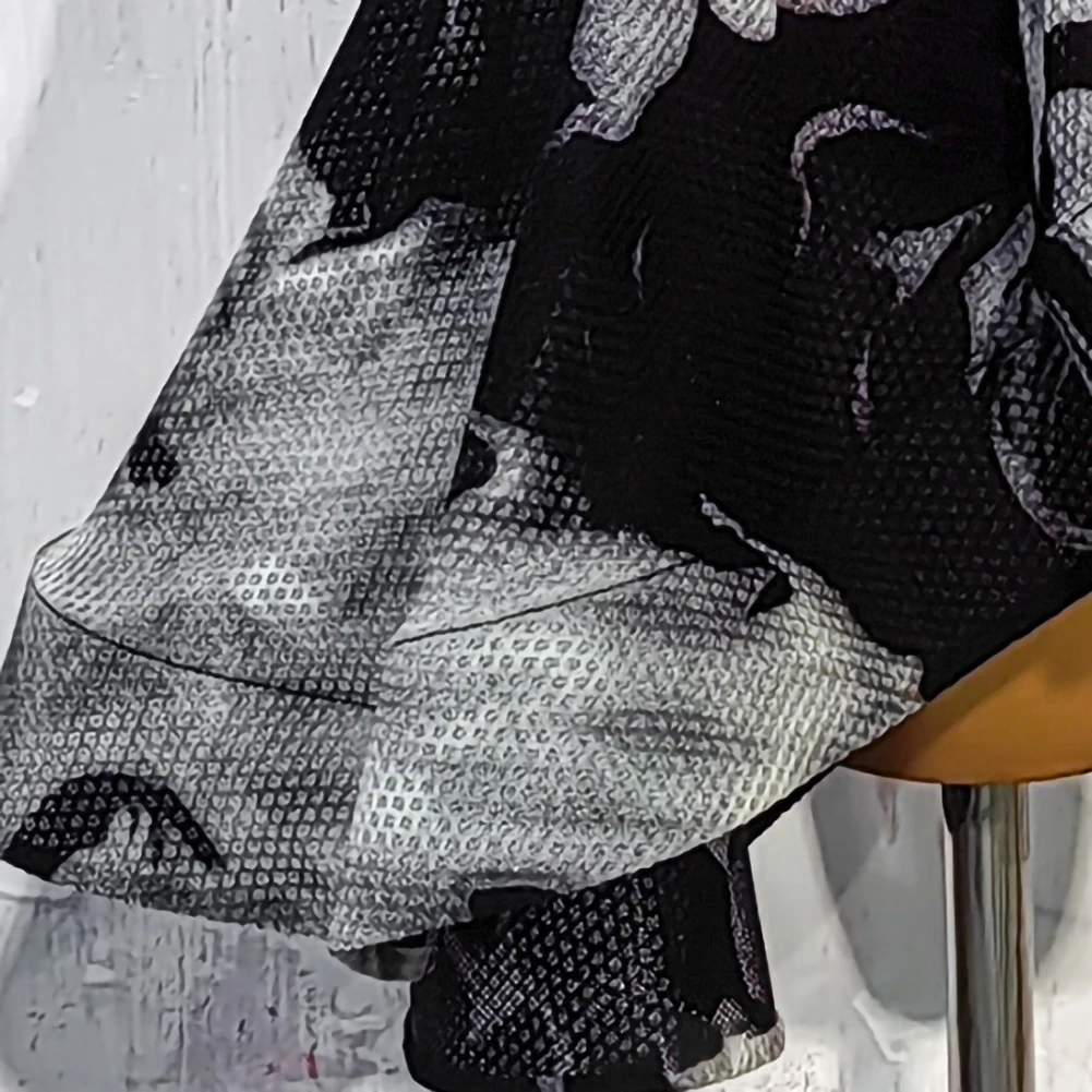 Abito da ballo senza maniche Top da ballo latino Camicia da ballo sexy con linea di bretelle Gonna a lisca di pesce stampata Abito da ballo con tuta da samba