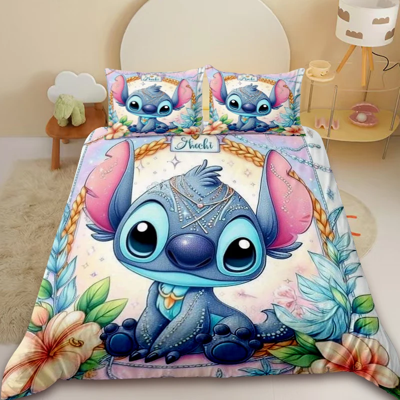 

Stitch Duvet Cover Set Cartoon Bedding Set New Design for Children Teens Gifts Bedroom Decor Queen King