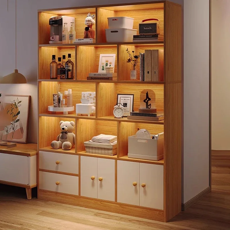 Armario de Almacenamiento, Estanterías Abiertas, Cajonera de Escritorio, Estante de Pared, Mini Estantería, Mueble Organizador, Mueble de Esquina