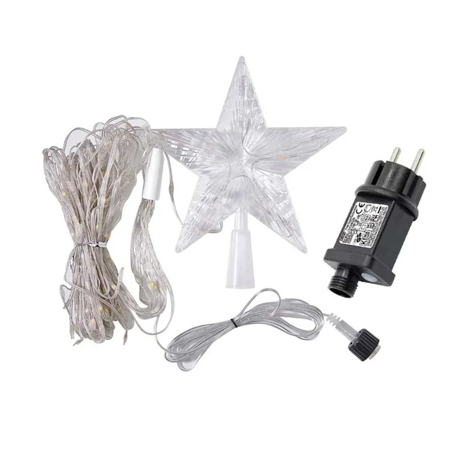 Outdoor Tree Lights 9X3M Christmas Star String Lights 288 LED Waterfall Curtain Lights Topper Star Fairy String Light